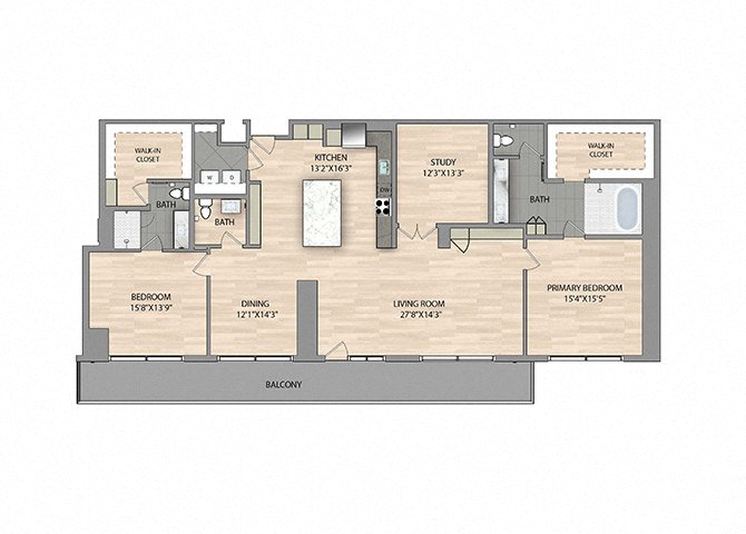Floor plan layout diagram for C3PH